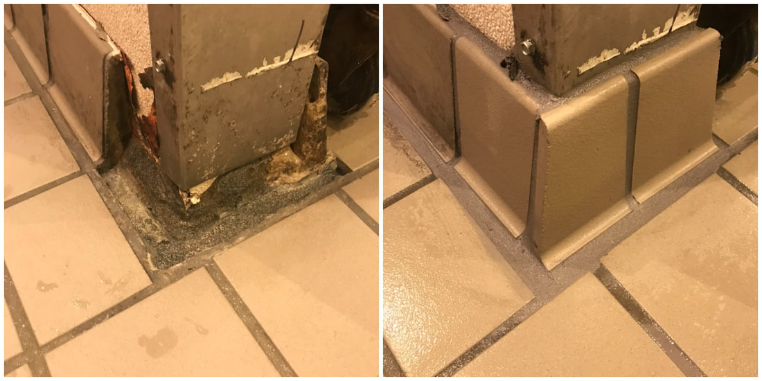 tile repair before and after of cove base 