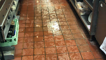 standing water in a restaurant